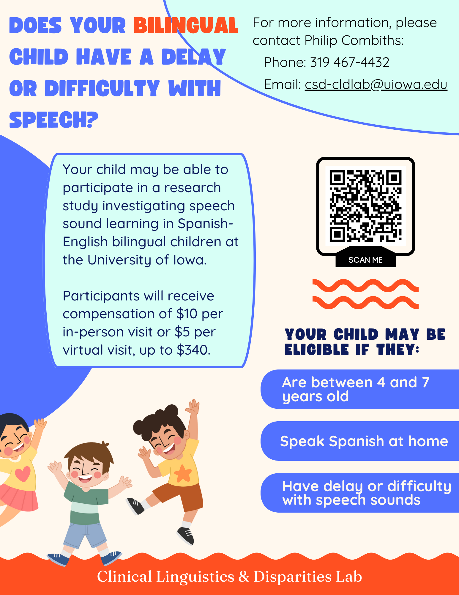 Participate in a bilingual speech intervention study